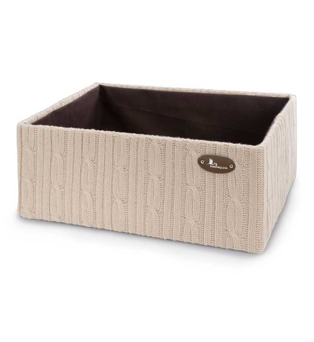 Cesta Lana Rectangular Beige