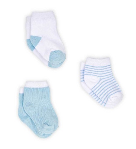 Set de tres calcetines de color azul