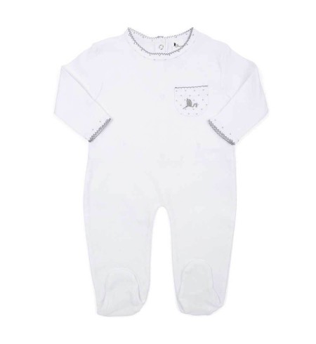 Canastilla Clásica Esencial con Osito Teddy gris