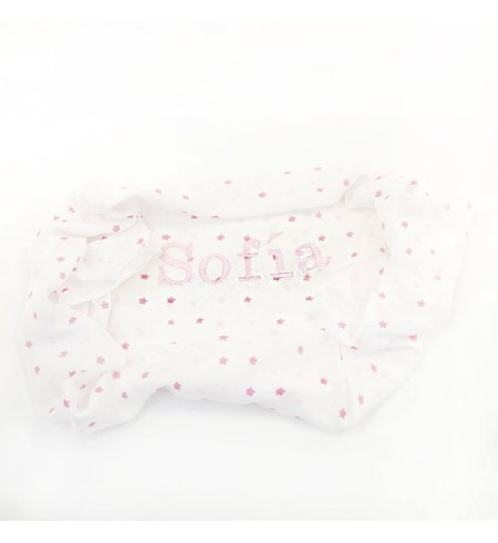 Caramelo de Pañales Muselina y chupete Personalizado rosa